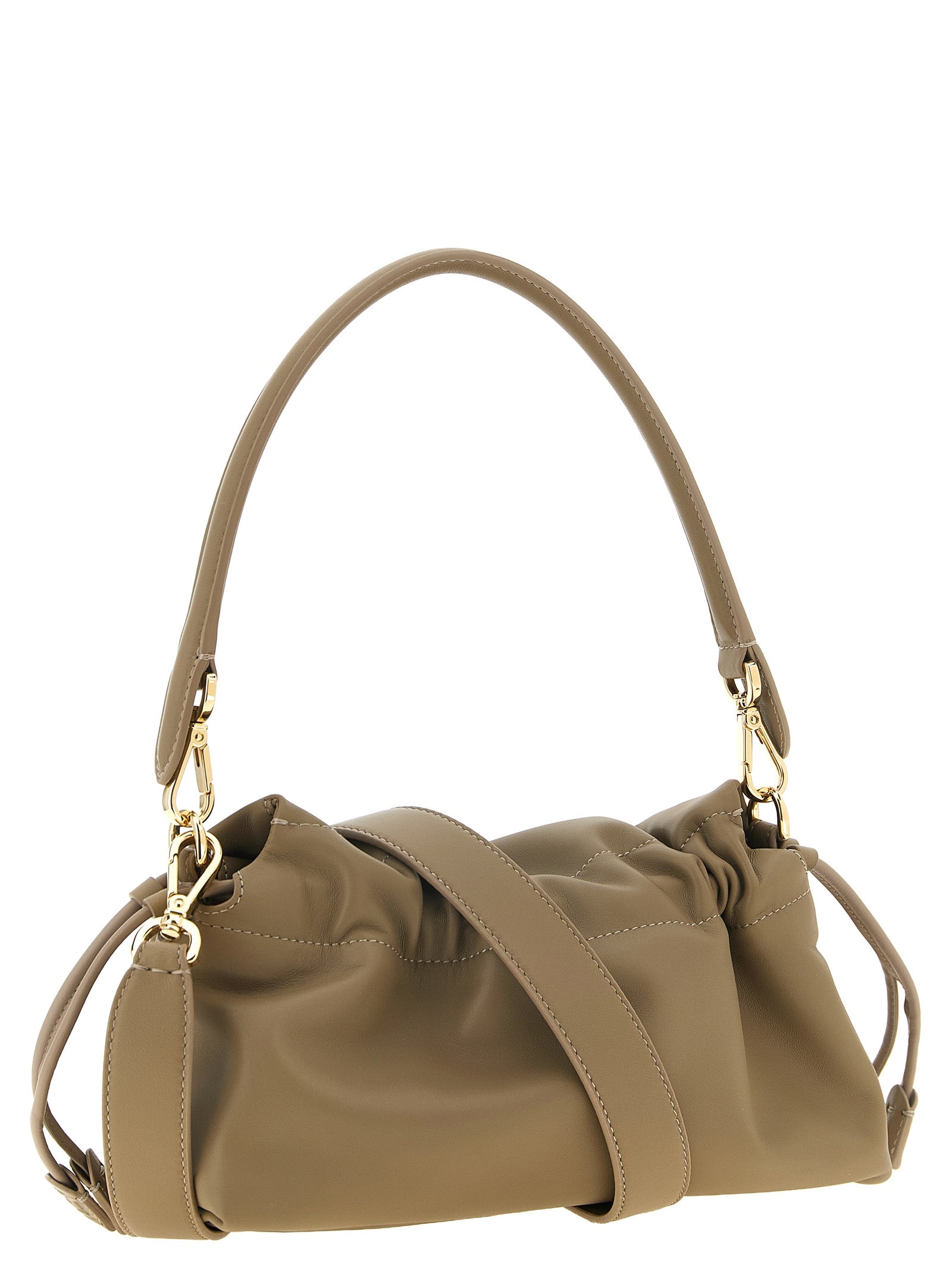 Fendi Beige Lamb Leather Shoulder Bag