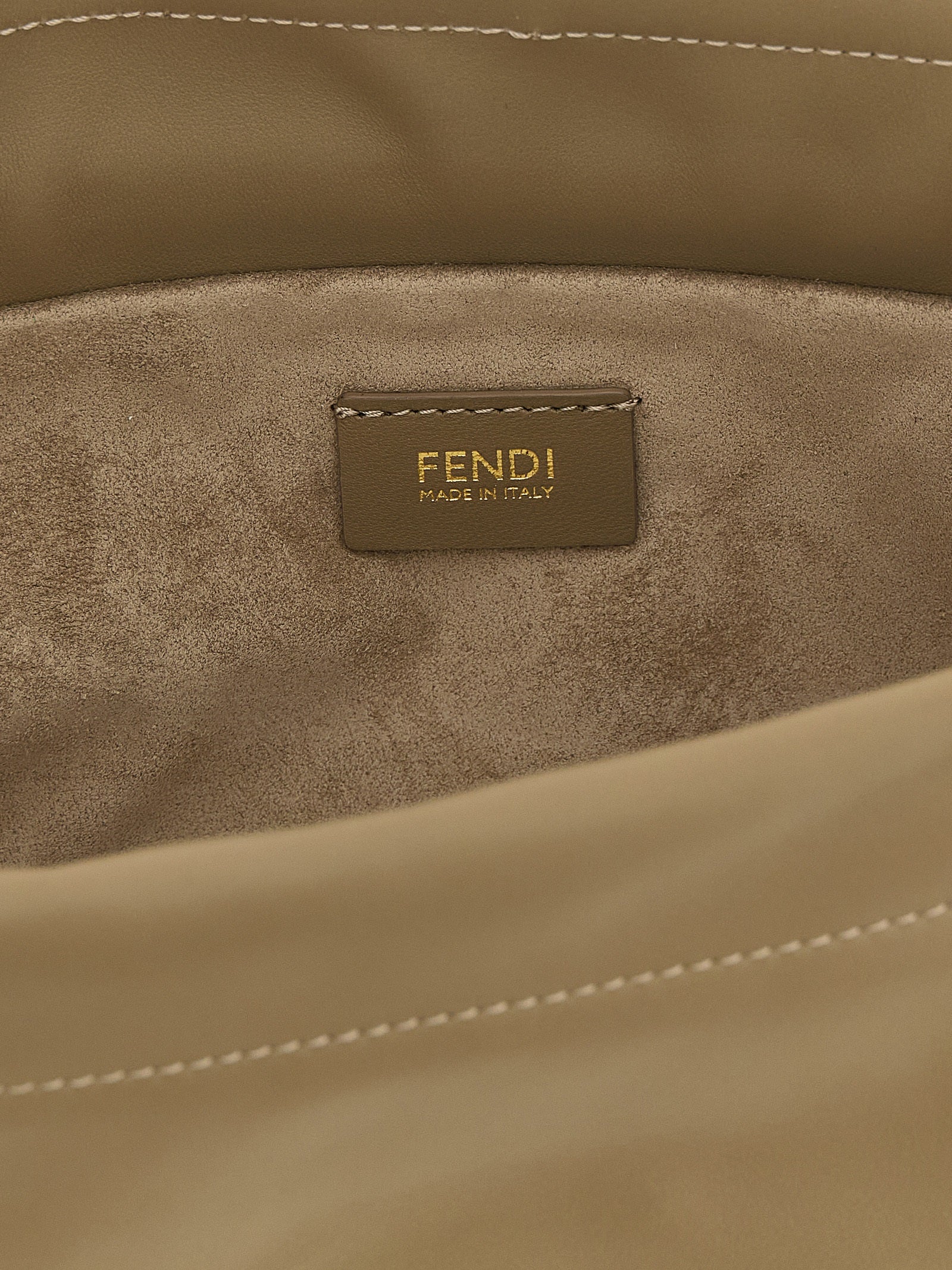 Fendi Beige Lamb Leather Shoulder Bag