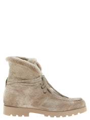 Santoni Beige Suede Ankle Boots
