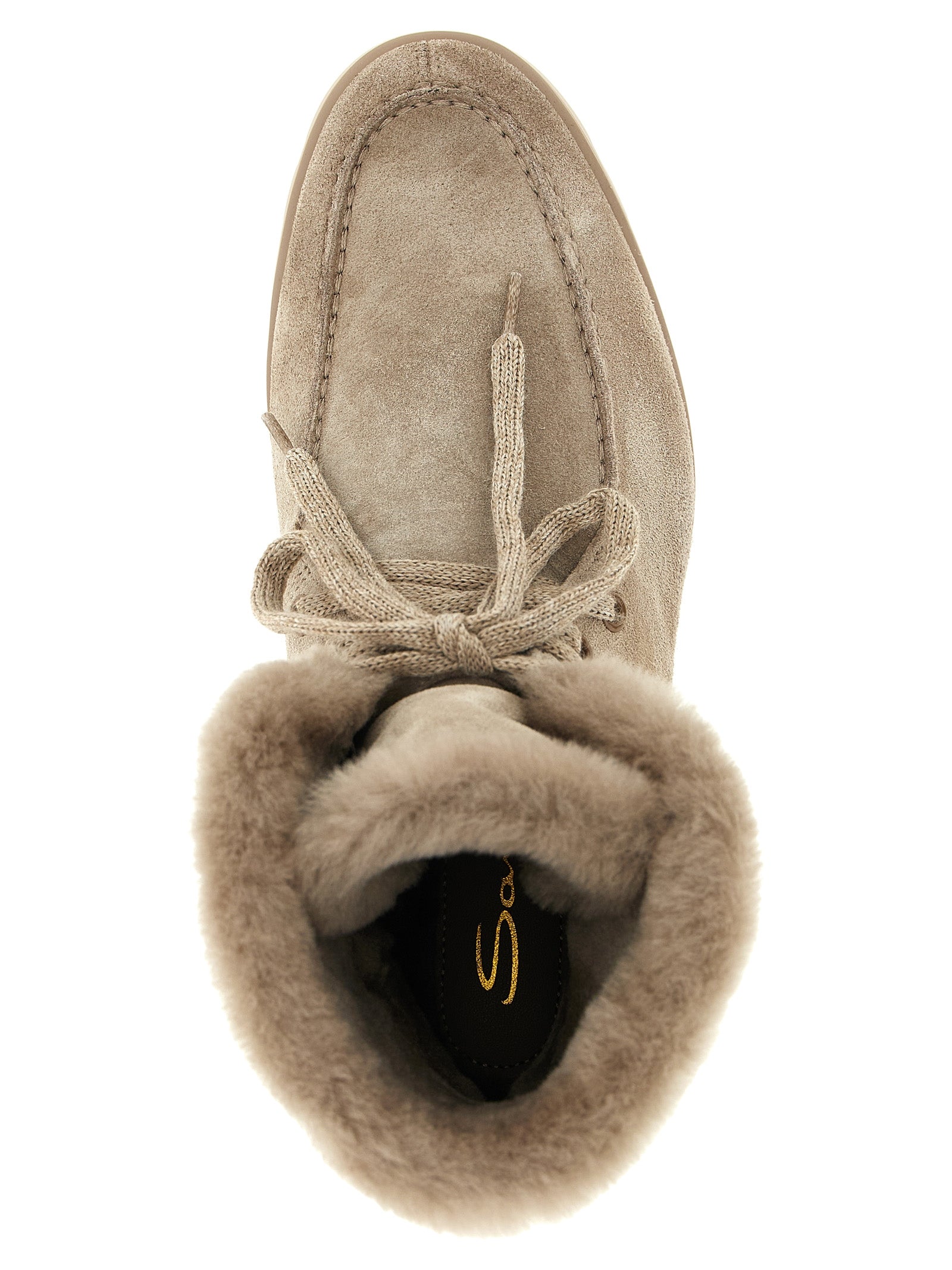 Santoni Beige Suede Ankle Boots
