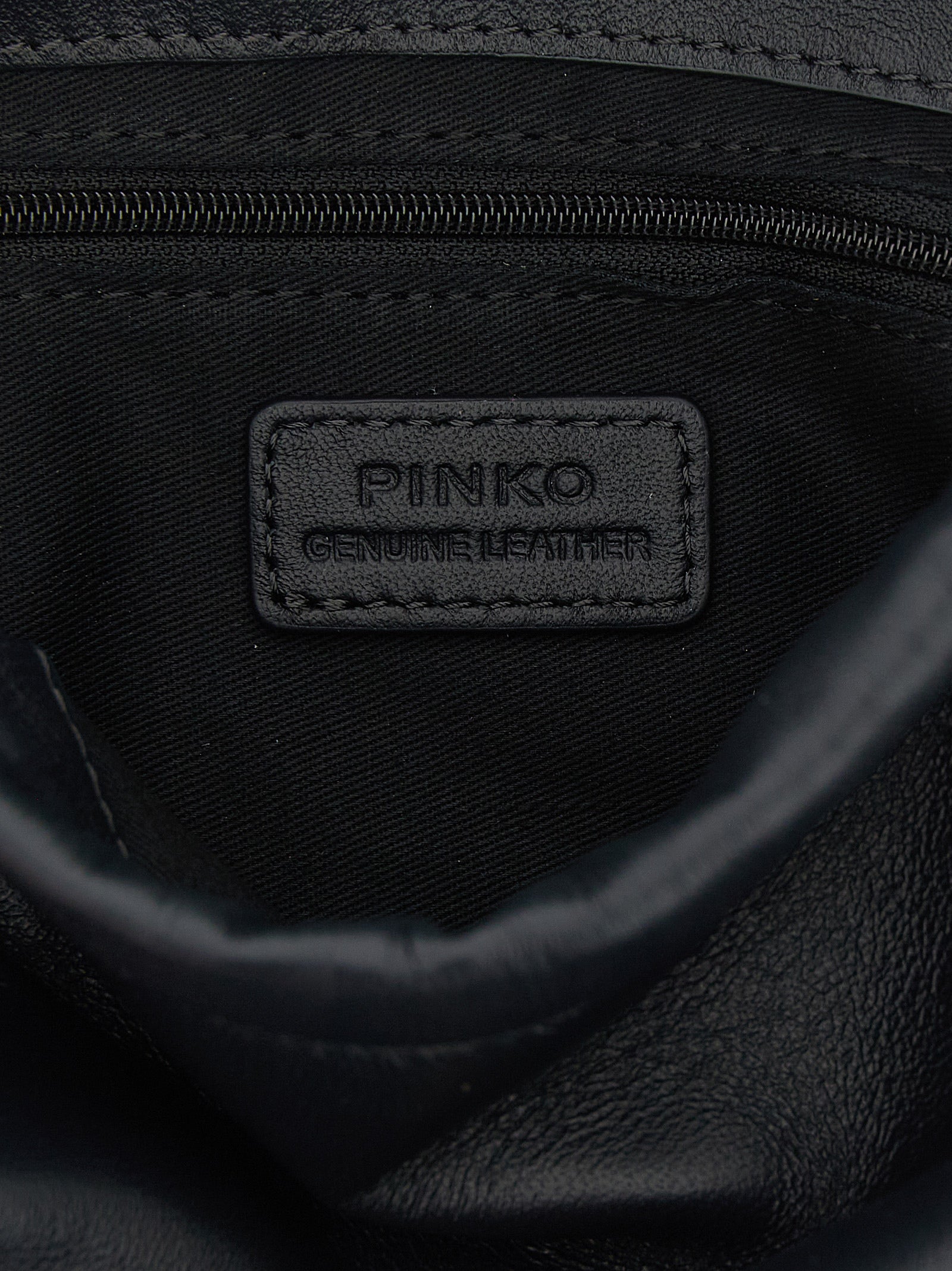 PINKO Blue Sheepskin Leather Shoulder Bag