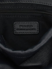 PINKO Blue Sheepskin Leather Shoulder Bag