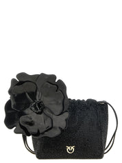 PINKO Black Polyurethane Clutch Bag