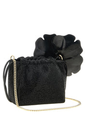 PINKO Black Polyurethane Clutch Bag