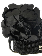PINKO Black Polyurethane Clutch Bag