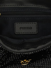 PINKO Black Polyurethane Clutch Bag