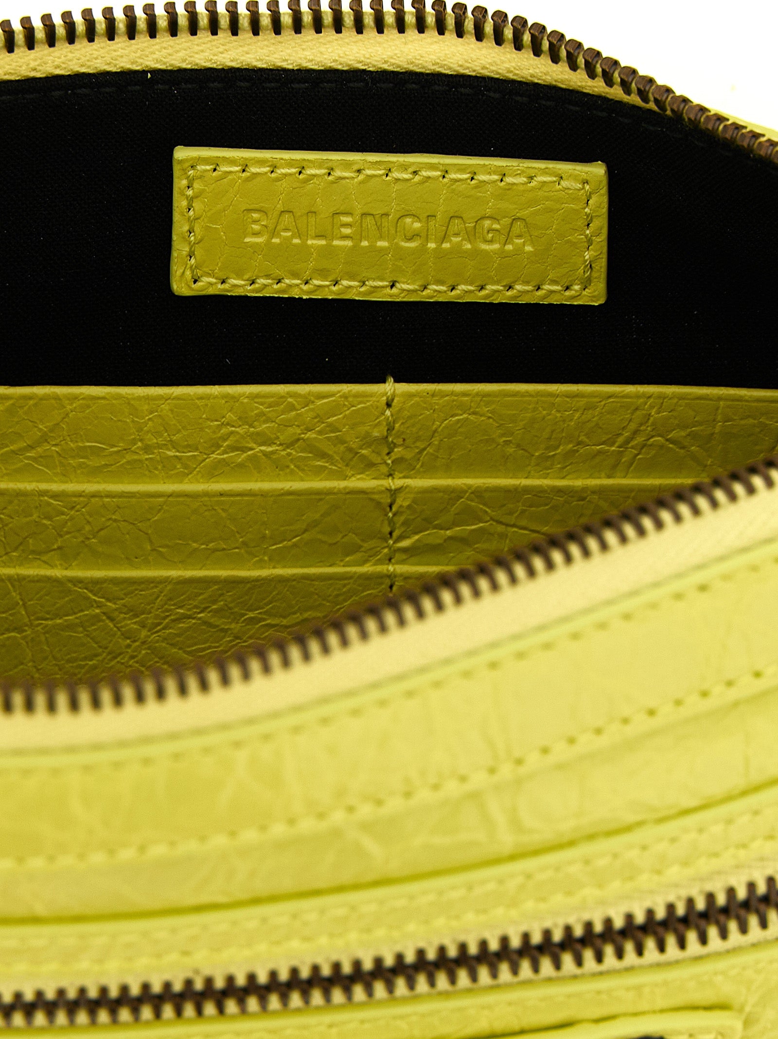 Balenciaga Yellow Lamb Leather Shoulder Bag