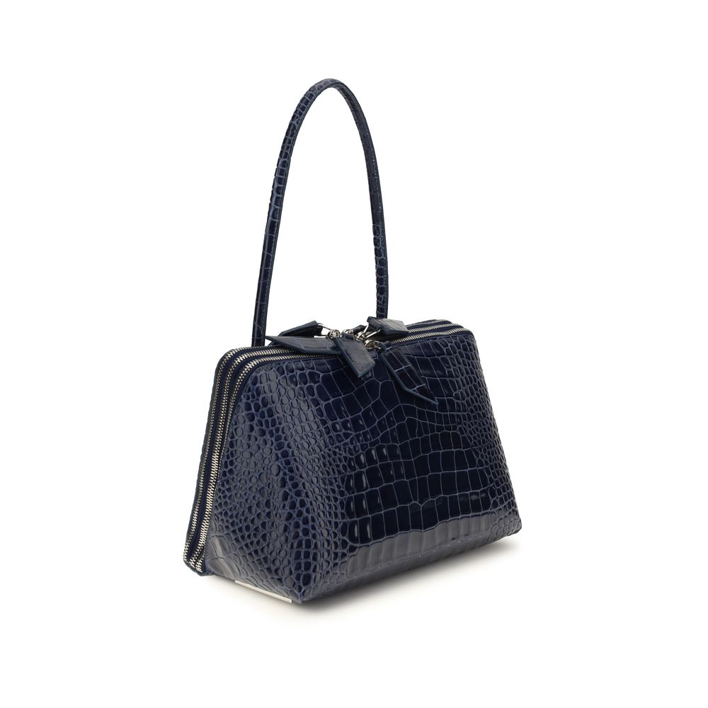 The Attico Blue Calf Leather Shoulder Bag