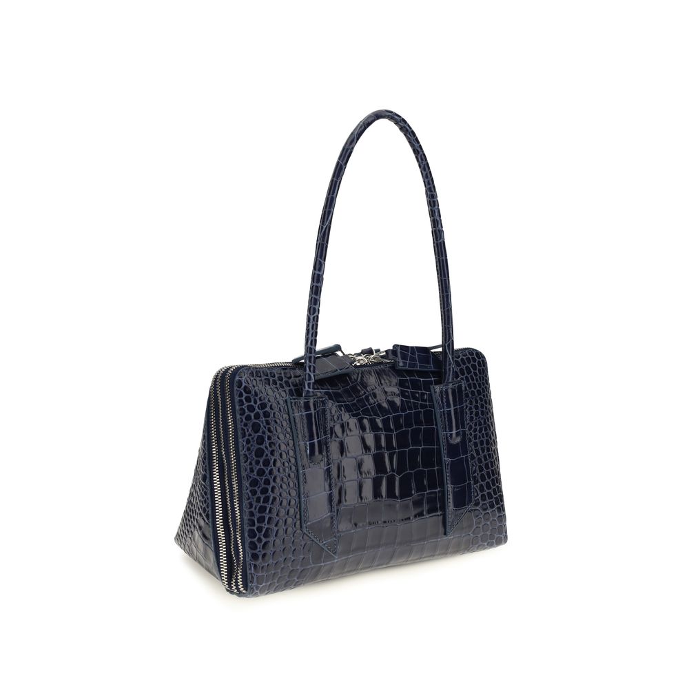 The Attico Blue Calf Leather Shoulder Bag