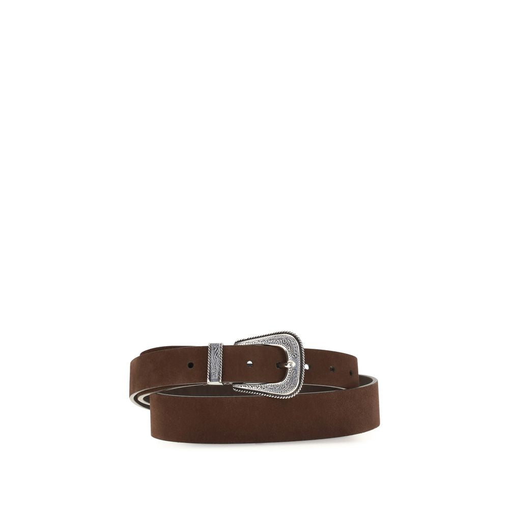 Brunello Cucinelli Brown Suede Leather Belts