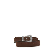 Brunello Cucinelli Brown Suede Leather Belts