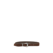 Brunello Cucinelli Brown Suede Leather Belts