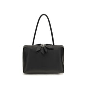 The Attico Black Calf Leather Shoulder Bag