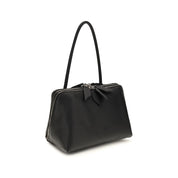 The Attico Black Calf Leather Shoulder Bag