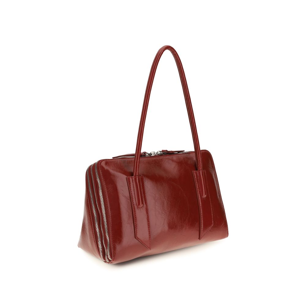 The Attico Red Calf Leather Shoulder Bag