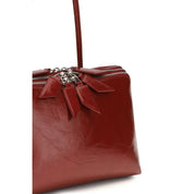 The Attico Red Calf Leather Shoulder Bag