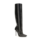 Dolce & Gabbana Black Calf Leather High Heel Boots