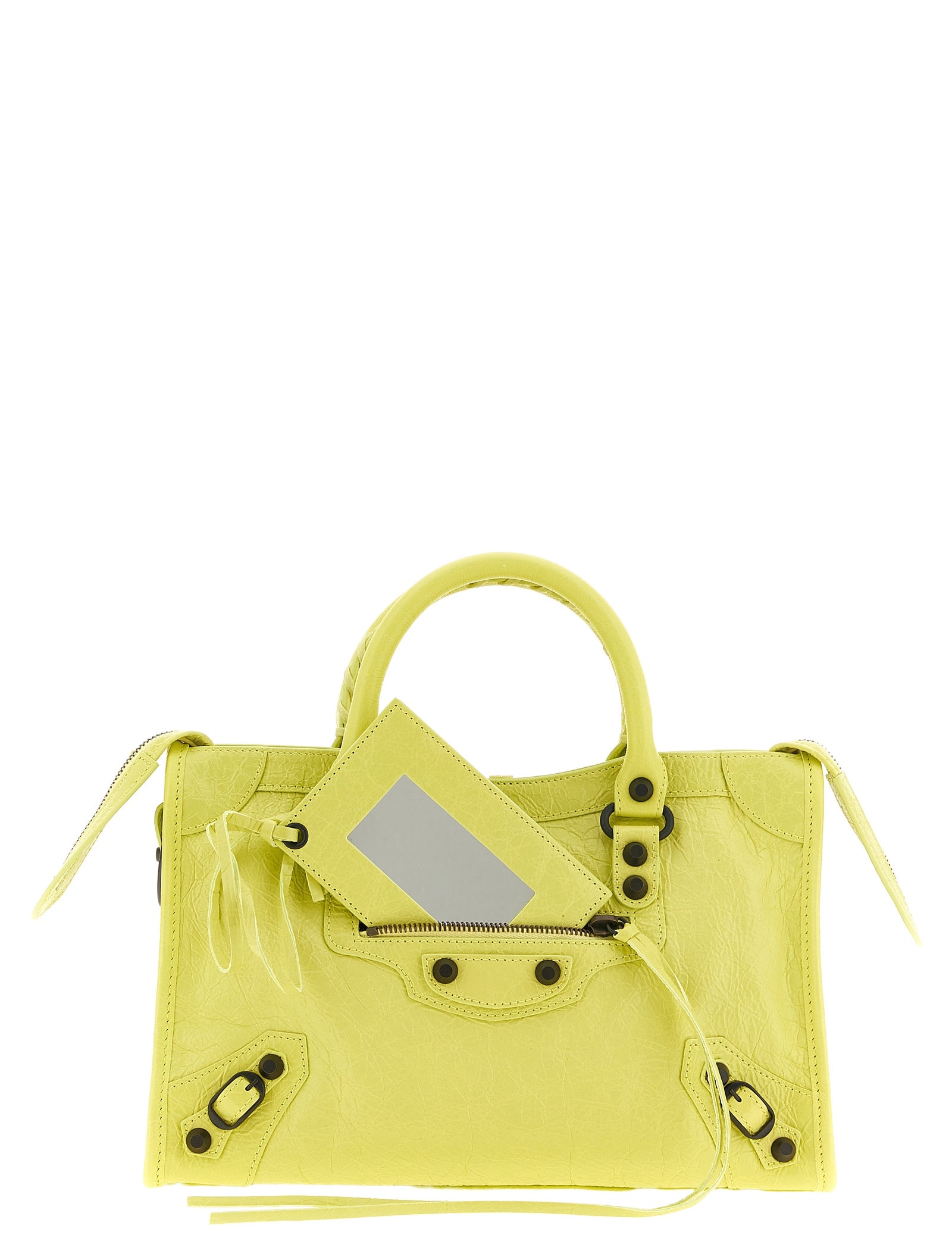 Balenciaga Yellow Lamb Leather Handbag