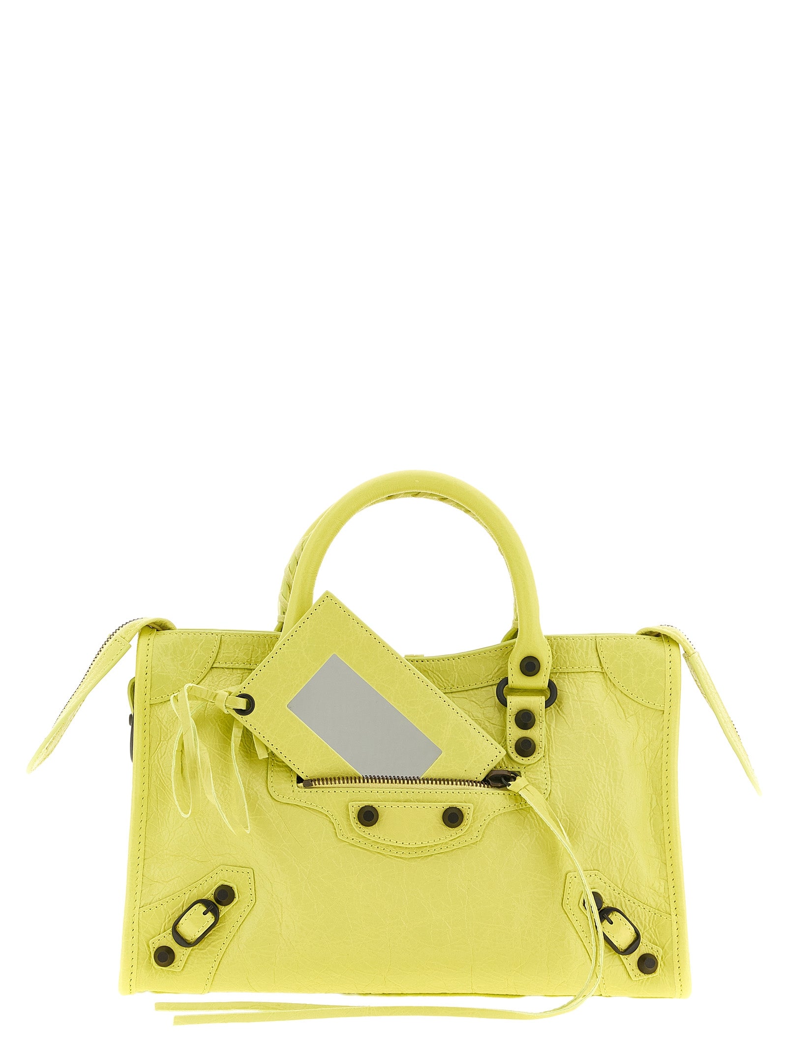 Balenciaga Yellow Lamb Leather Handbag