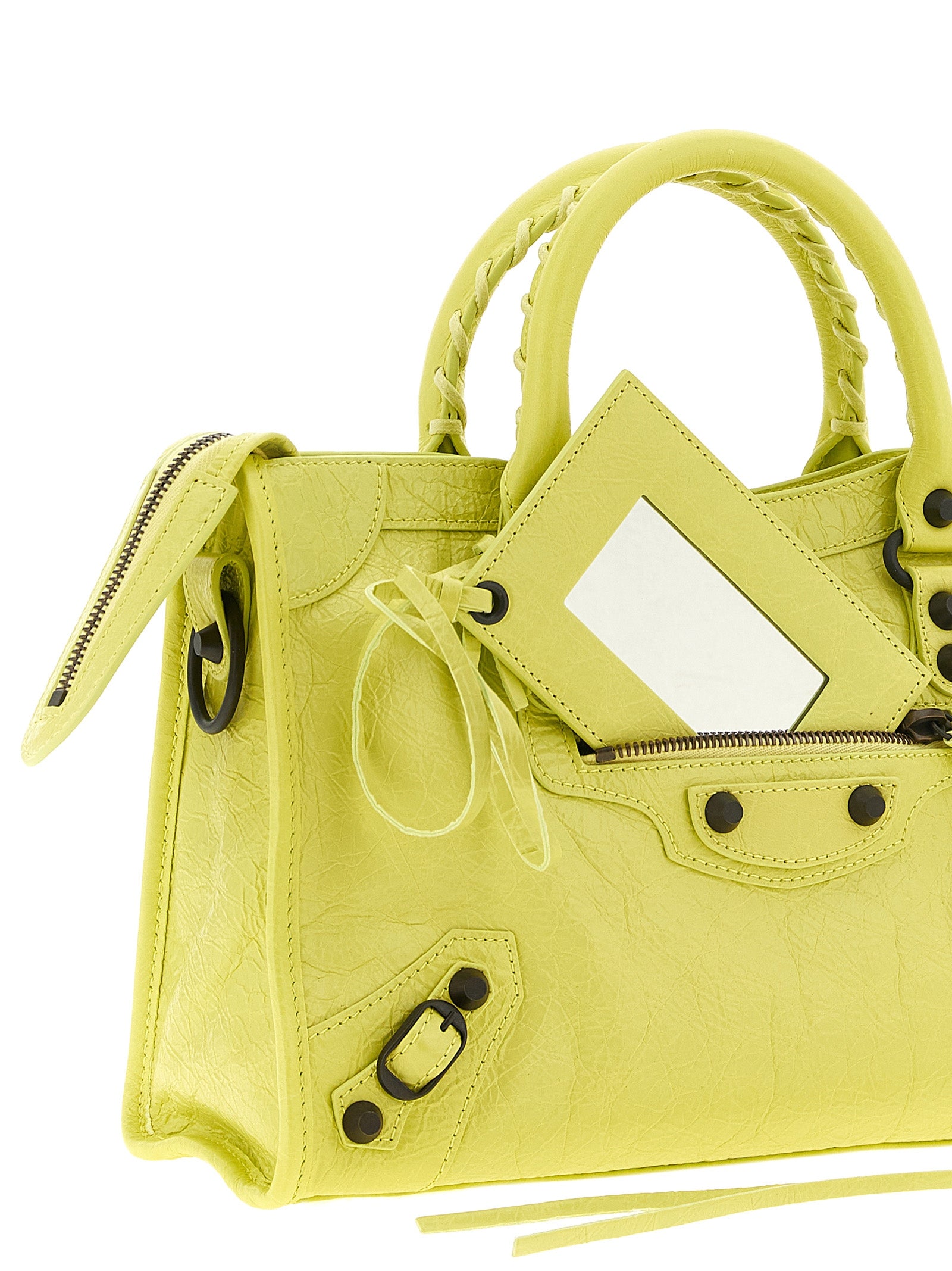 Balenciaga Yellow Lamb Leather Handbag