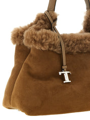 Tod's Brown Merino Wool Handbag