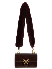 PINKO Bordeaux Calfskin Shoulder Bag