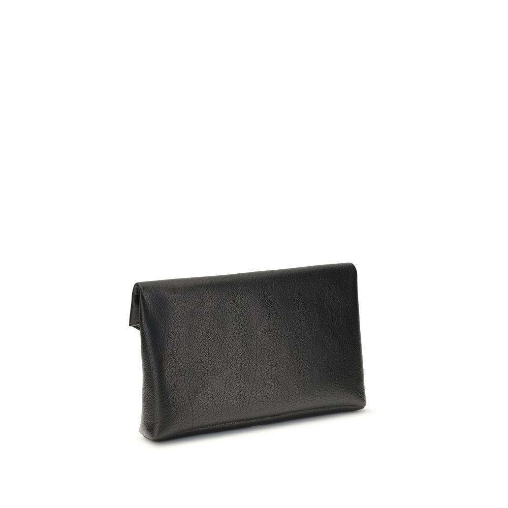 Saint Laurent Black Calf Leather Clutches
