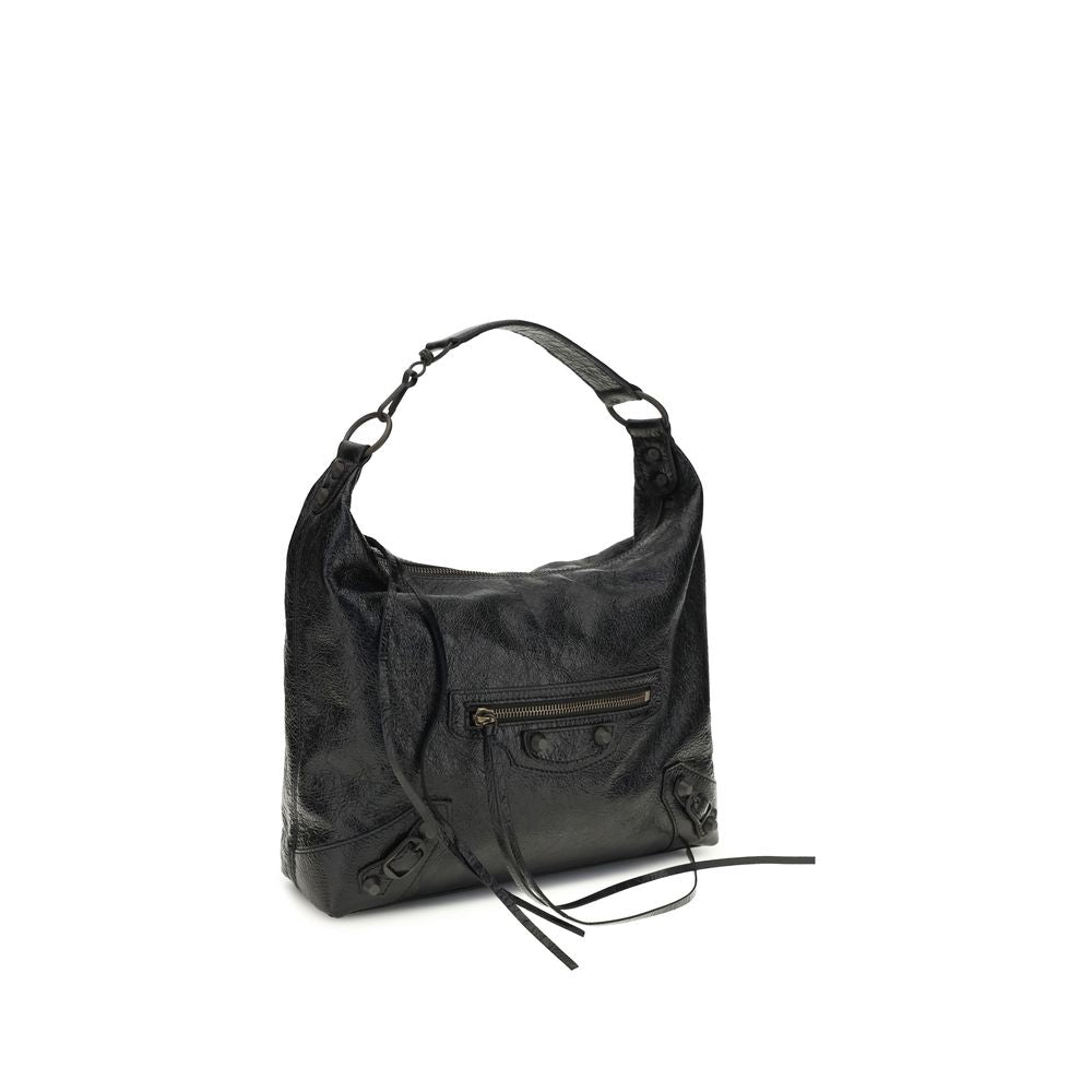 Balenciaga Black Lambskin Shoulder Bag