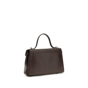 Savette Brown Calf Leather Shoulder Bag