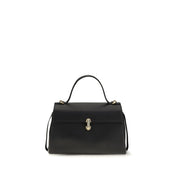 Savette Black Calf Leather Shoulder Bag