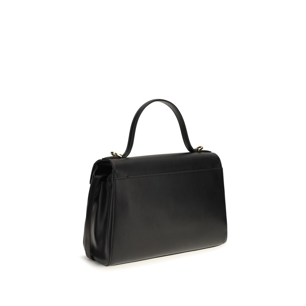 Savette Black Calf Leather Shoulder Bag