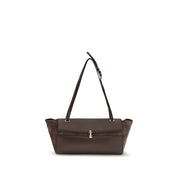 Savette Brown Calf Leather Shoulder Bag