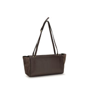 Savette Brown Calf Leather Shoulder Bag