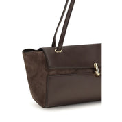 Savette Brown Calf Leather Shoulder Bag
