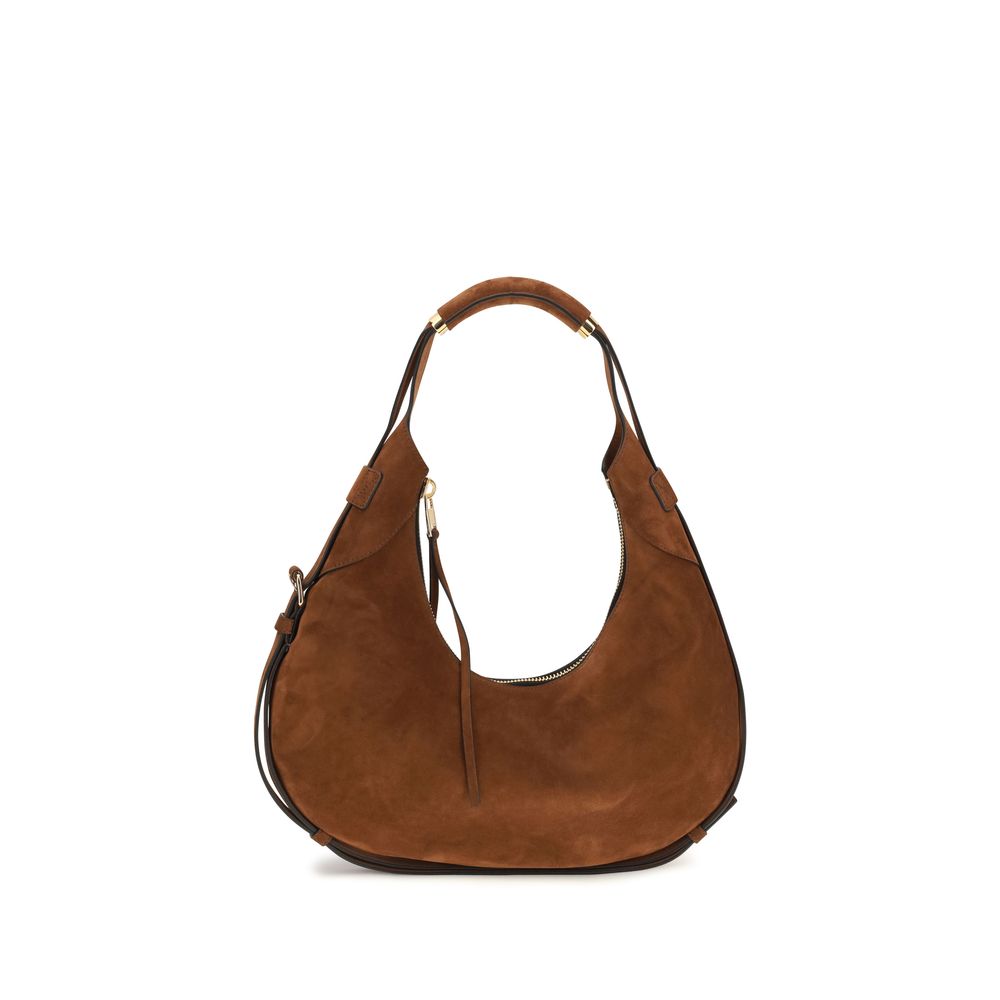 Moschino Brown Suede Shoulder Bag
