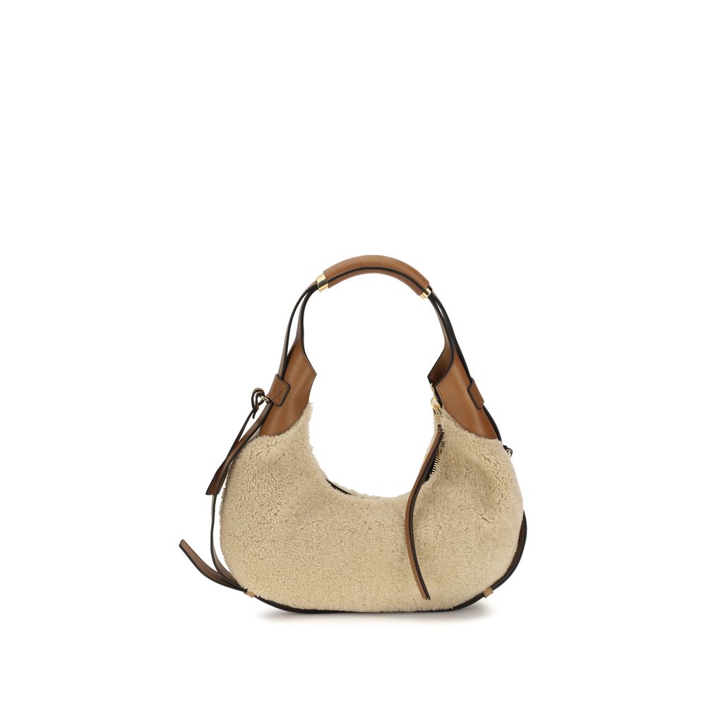 Moschino Beige Lambskin Shoulder Bags