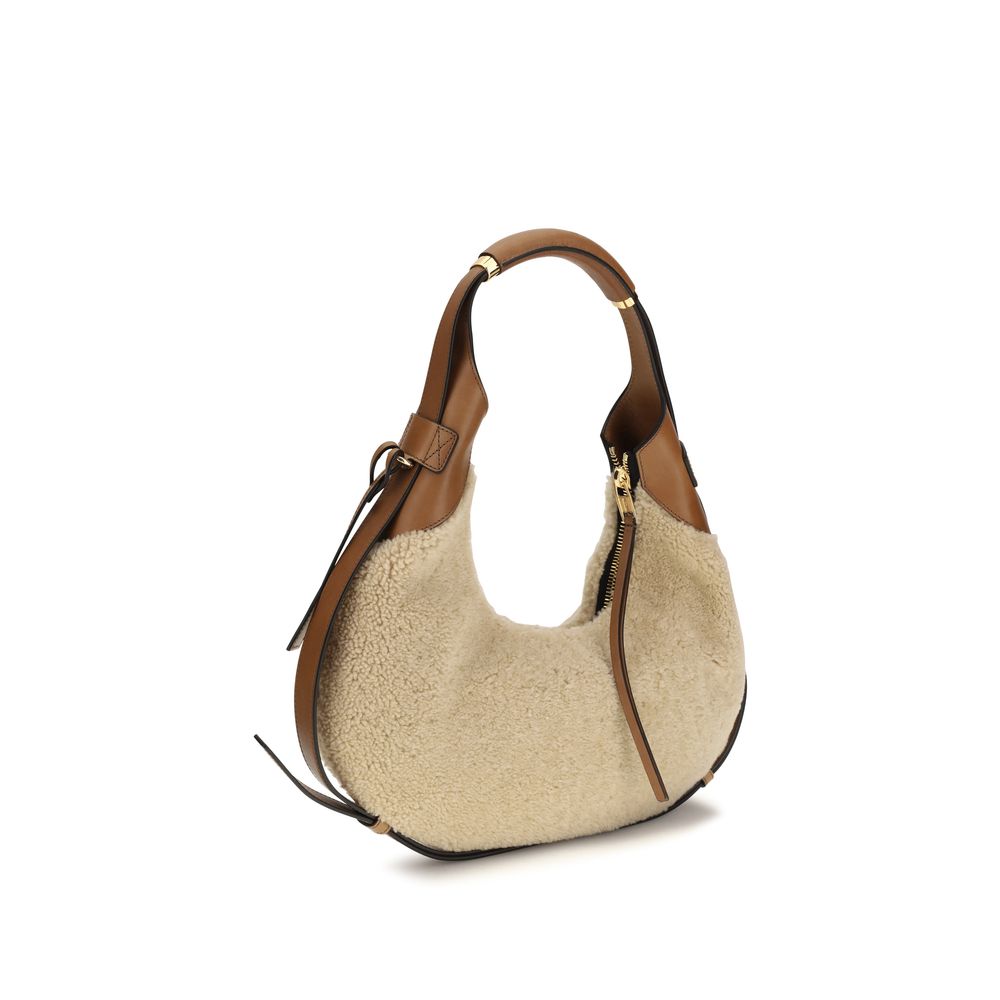 Moschino Beige Lambskin Shoulder Bags