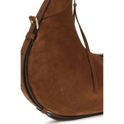 Moschino Brown Suede Shoulder Bag