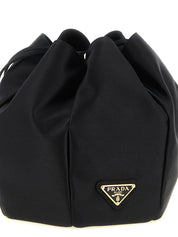 Prada Black Viscose Bucket Bag