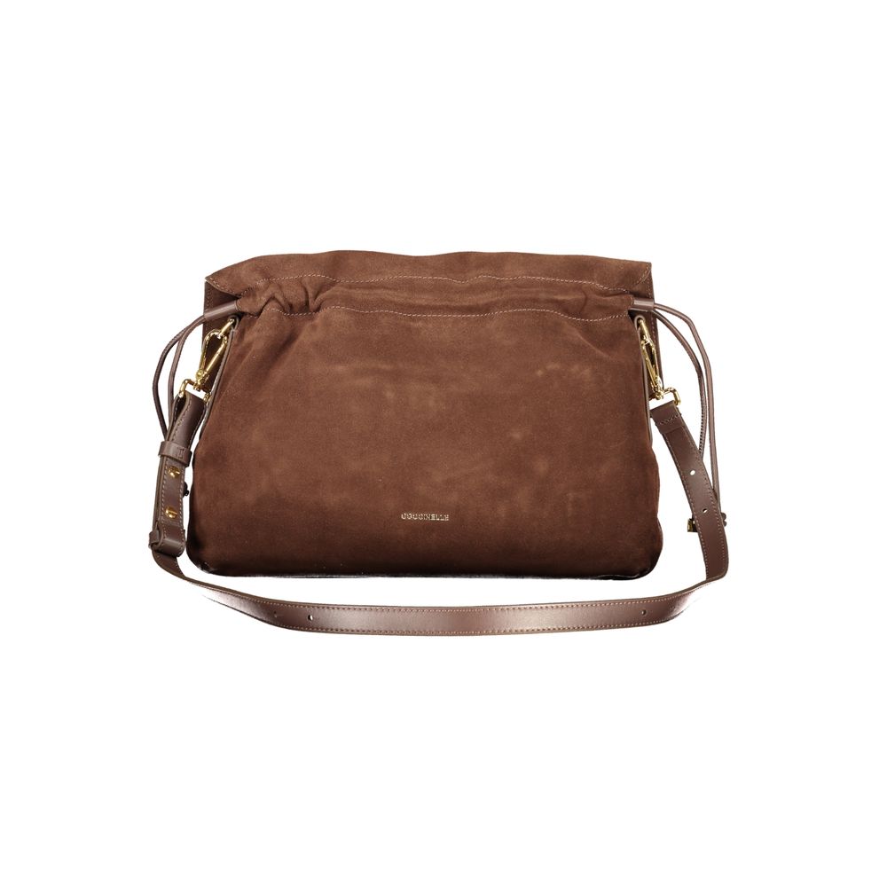 Coccinelle Brown Leather Suede Handbag
