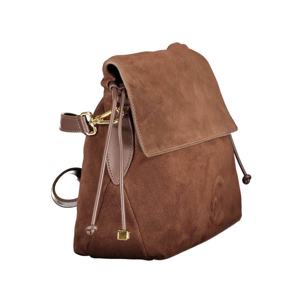 Coccinelle Brown Leather Suede Handbag
