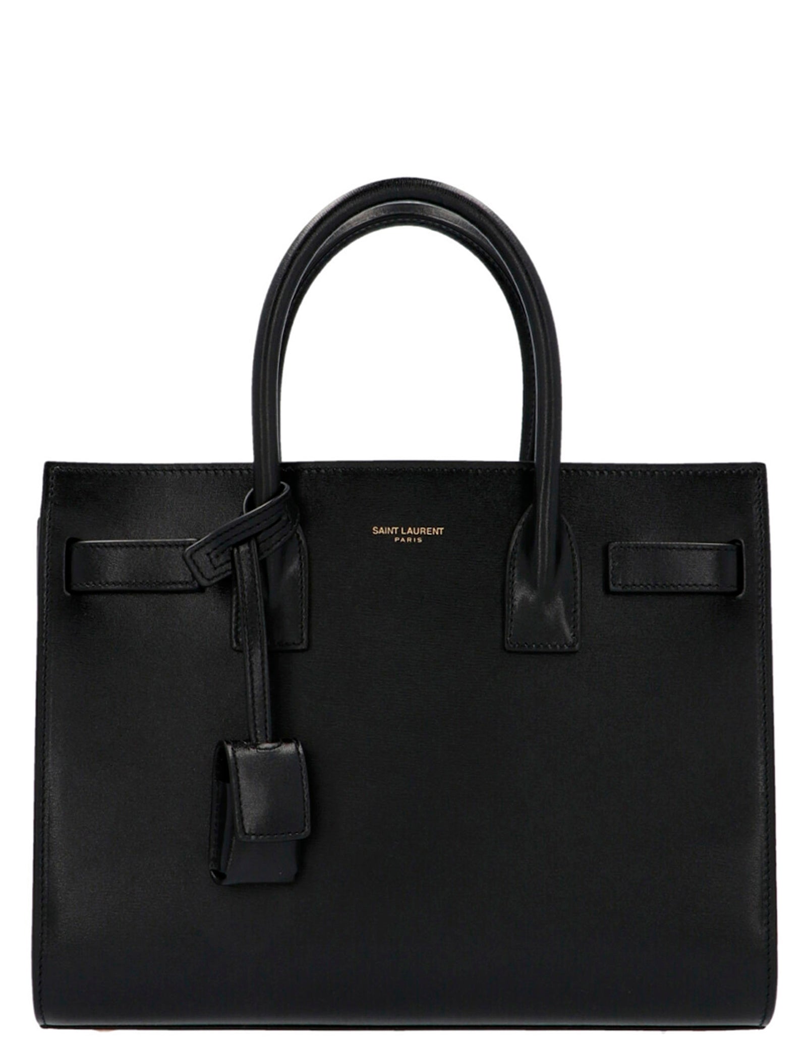 Saint Laurent Black Calfskin Leather Handbag