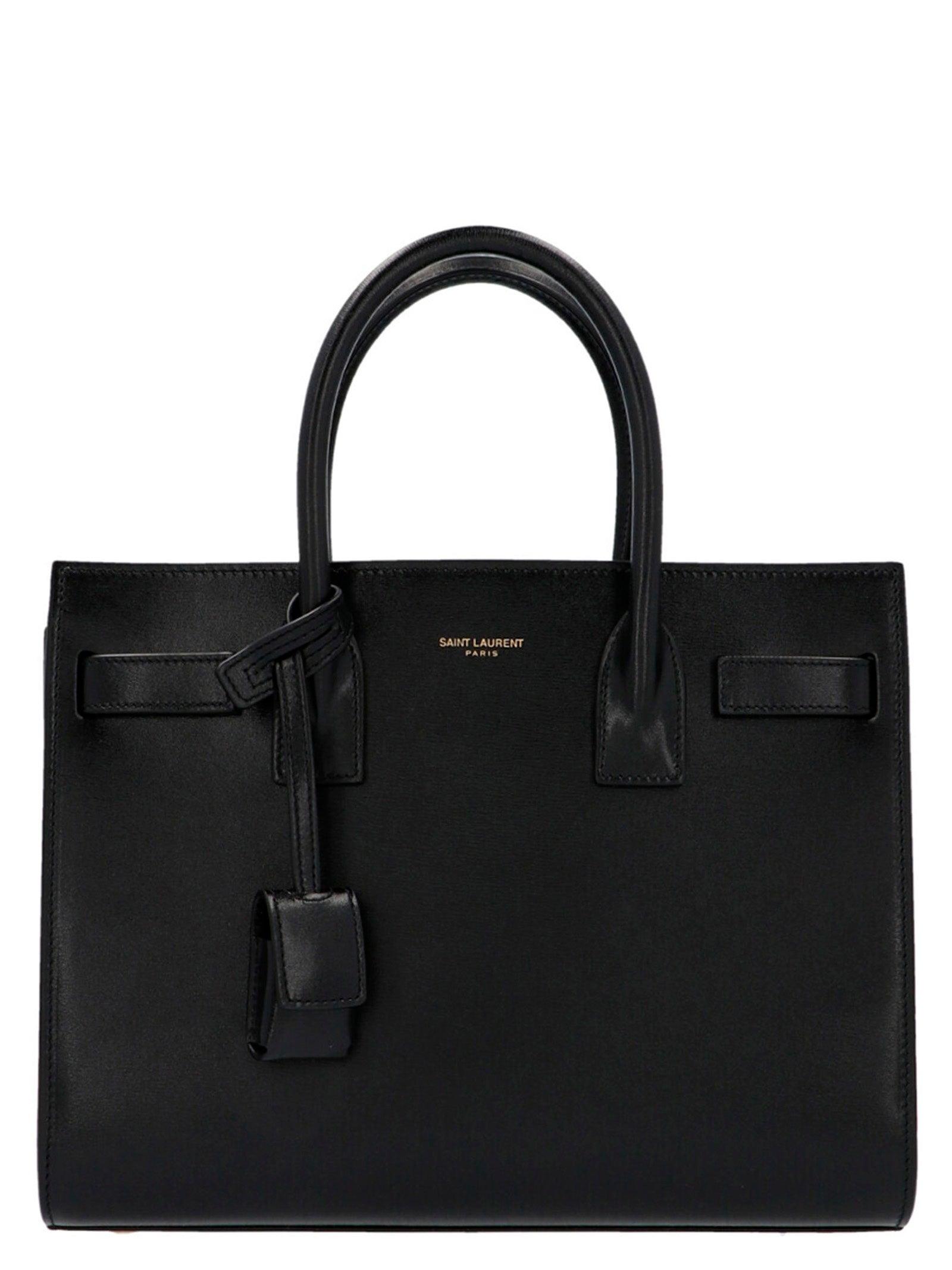Saint Laurent Black Calfskin Leather Handbag