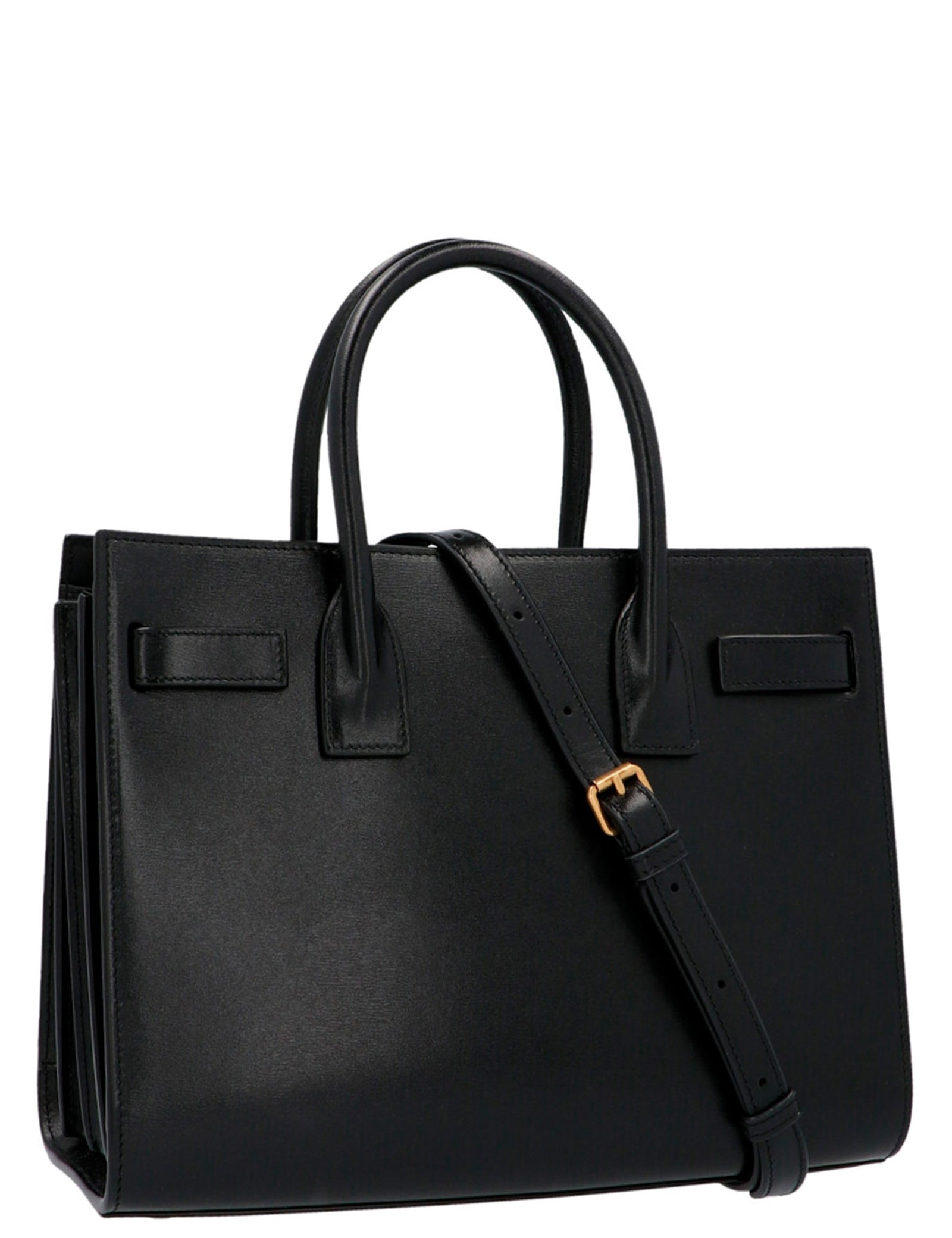 Saint Laurent Black Calfskin Leather Handbag