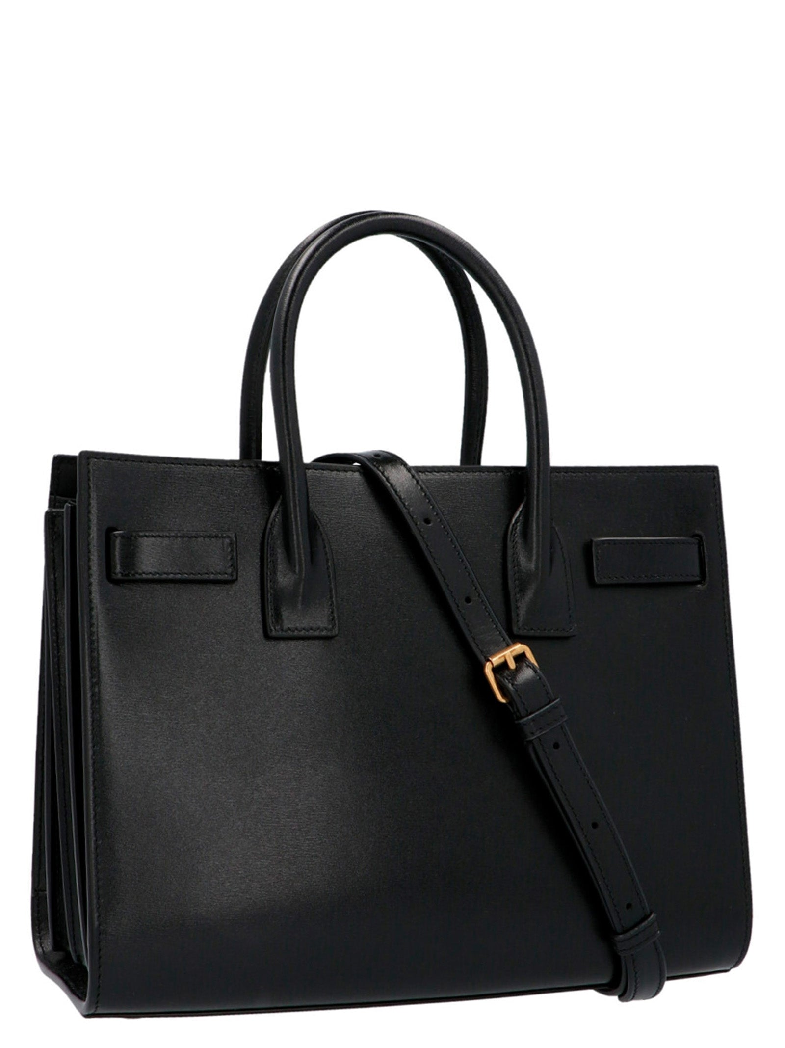 Saint Laurent Black Calfskin Leather Handbag