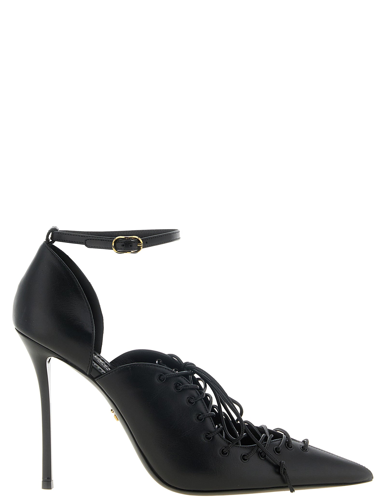 Dolce & Gabbana Black Calfskin High Heel Pumps