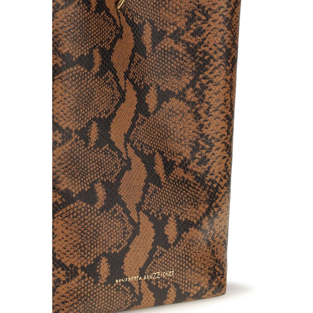 Benedetta Bruzziches Brown Calf Leather Shoulder Bag
