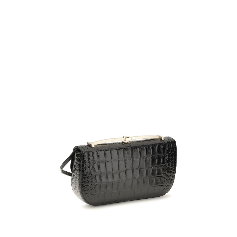 Tom Ford Black Calf Leather Shoulder Bag