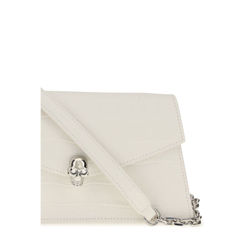 Alexander McQueen White Calf Leather Clutch