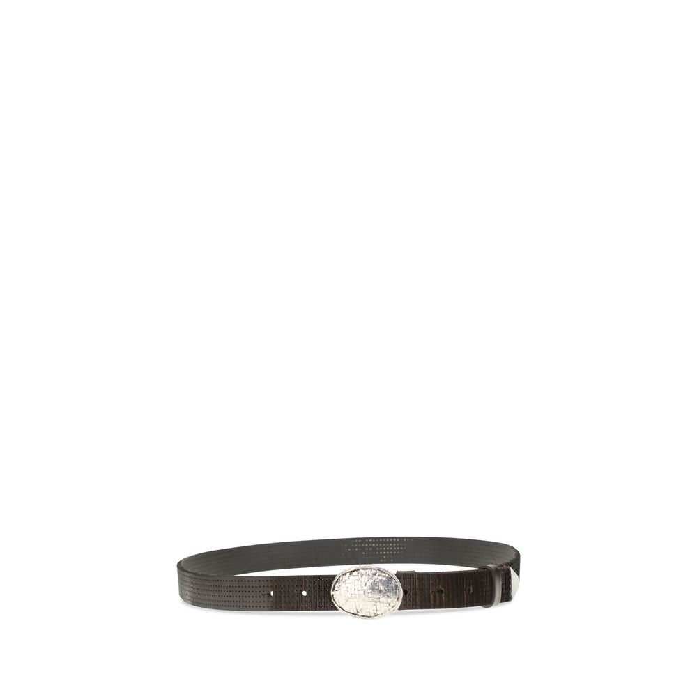 Brunello Cucinelli Brown Calf Leather Regular Belt